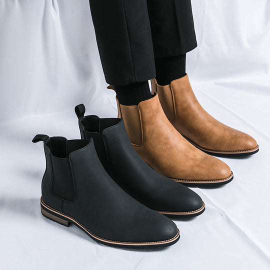 Damen Elegante Chelsea-Boots aus hochwertigem Kunstleder mit flexiblem Gummizug