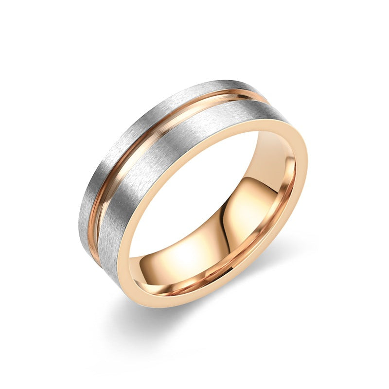 Herren Ring mit elegantem, zweifarbigen Design und feiner Oberflächenstruktur Shop Nory