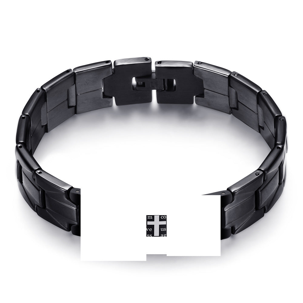 Herren Edelstahlarmband mit modernem Gliederdesign Shop Nory