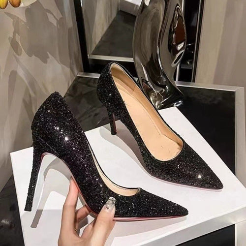 Damen Plateau-Pumps mit spitz zulaufender Kappe und hohem Stiletto-Absatz Shop Nory