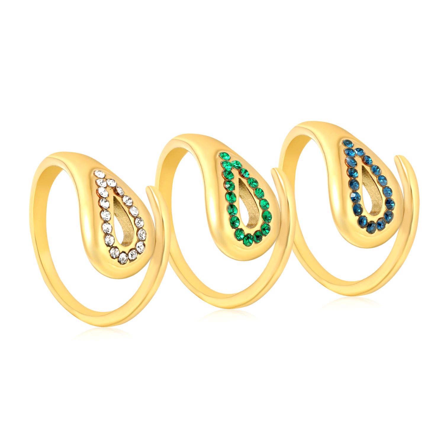 Damen Ring mit elegantem Tropfen-Design und funkelnden Zirkonia Akzenten Shop Nory