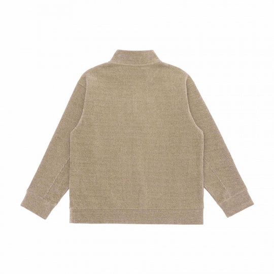 Unisex Boxy-Strickpullover mit halber Knopfleiste und Stehkragen Shop Nory