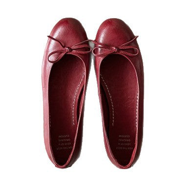 Damen Ballerinas aus hochwertigem Leder mit zierlichem Schleifenakzent