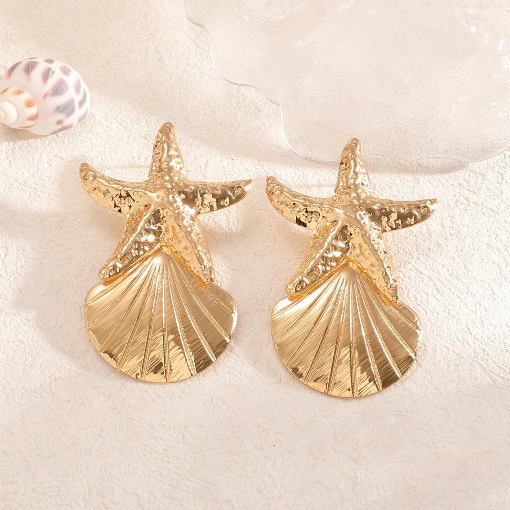Damen Schmuckset mit maritimen Muschel- und Seestern-Design Shop Nory