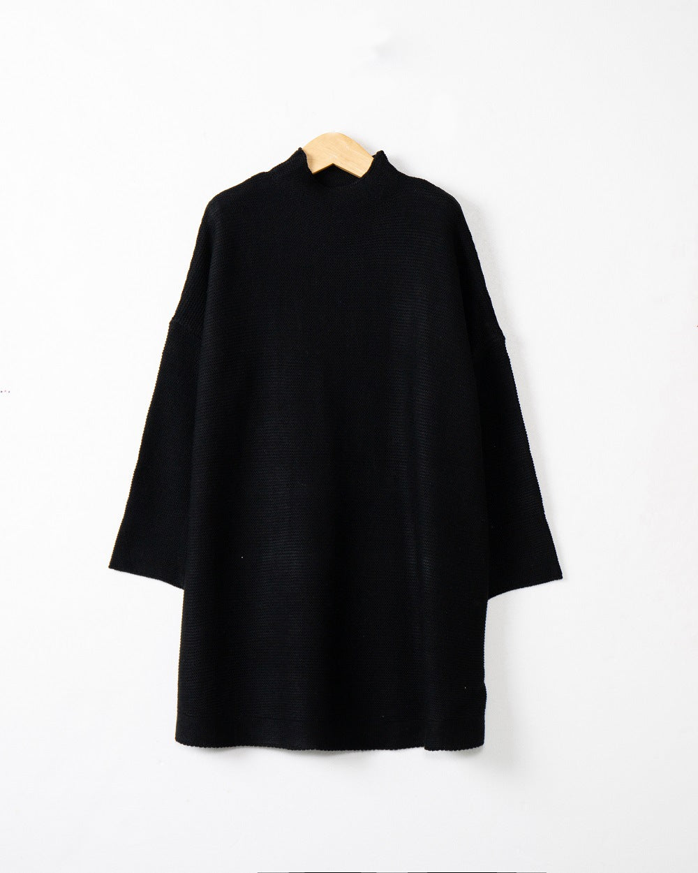 Damen Oversize Strick-Tunika mit kurzem Stehkragen und überschnittener Schulter Shop Nory