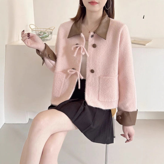 Damen Moderne Kuschelige Strickjacke Shop Nory
