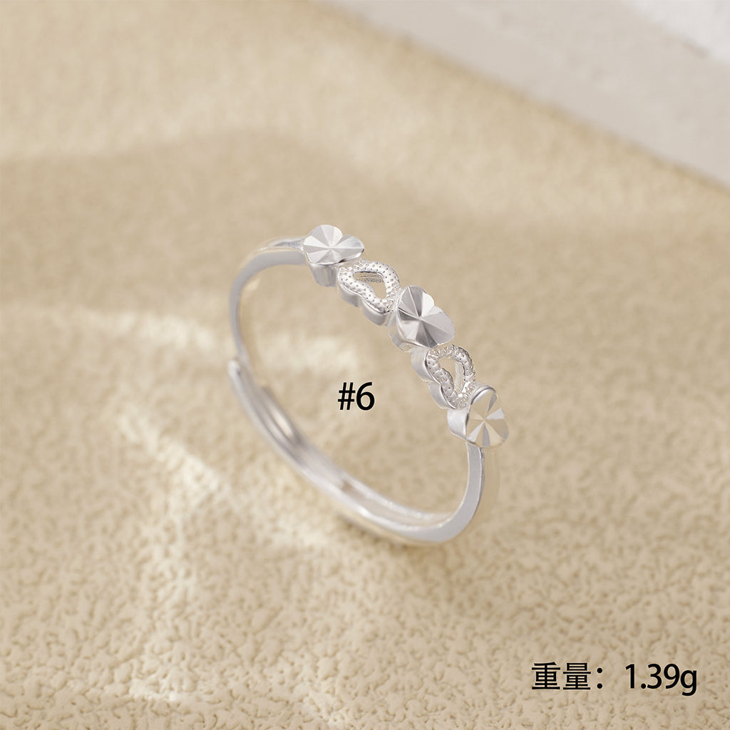 Damen Ring mit kunstvollem Herz- und geometrischem Design Shop Nory