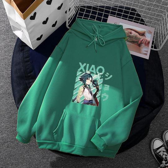 Damen nan weicher Oversize-Kapuzenpullover mit kawaii Pilzfrosch-Print, Kängurutasche und gerippten Bündchen Shop Nory