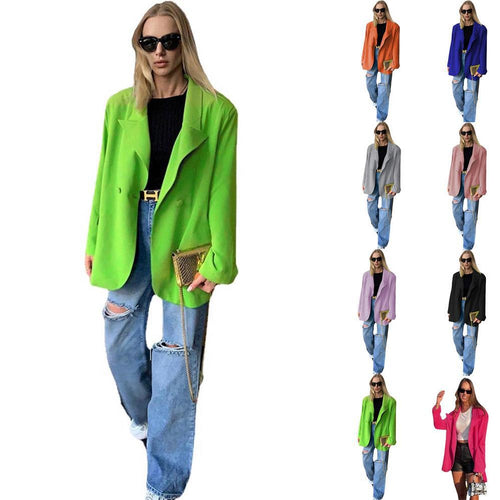 Damen Oversized Blazer mit elegantem Schnitt und doppelten Knopfdetails