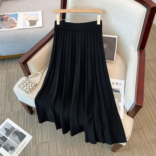 Damen Plissierter Maxi-Rock mit elegantem Design Shop Nory