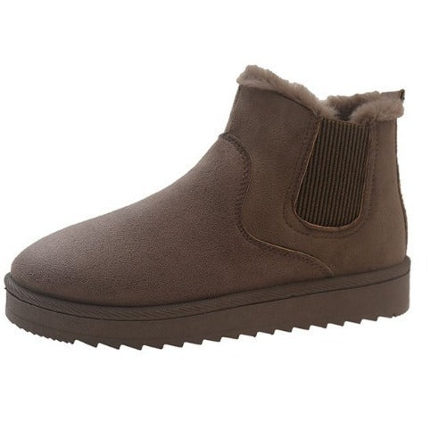 Damen Gefütterte Chelsea-Stiefelette aus Wildlederoptik mit elastischem Einsatz und Profilsohle Shop Nory