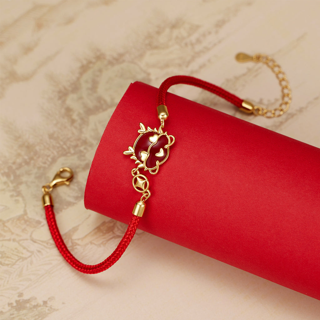 Damen Armband mit kunstvollem Anhänger und geflochtenem Design Shop Nory