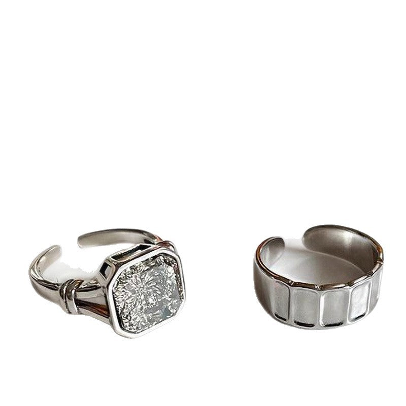 Damen eleganter und funkelnder Ring mit hexagonaler Fassung Shop Nory