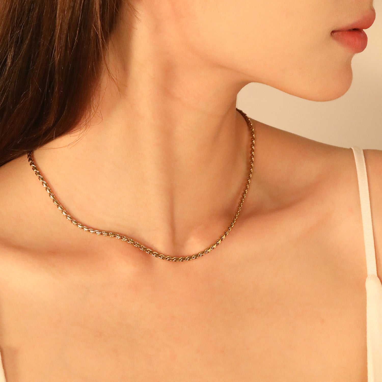 Damen Halskette mit verstellbarem, eleganten Gliederdesign Shop Nory