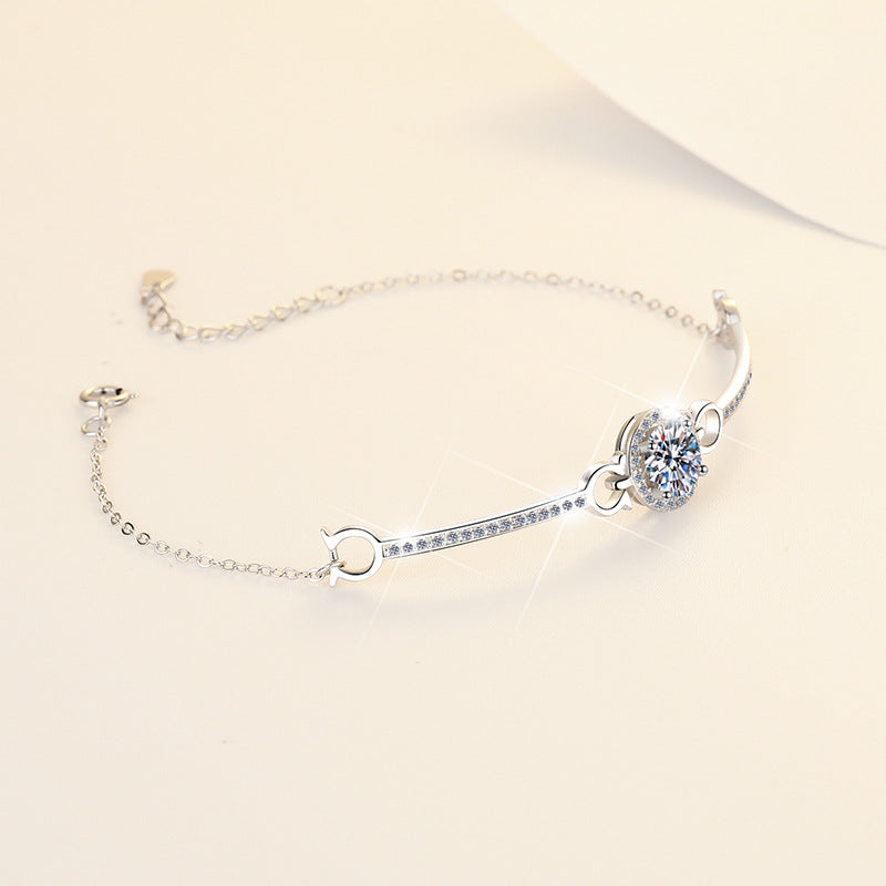 Damenarmband mit funkelndem Kristall und eleganter Zirkonia-Einfassung Shop Nory