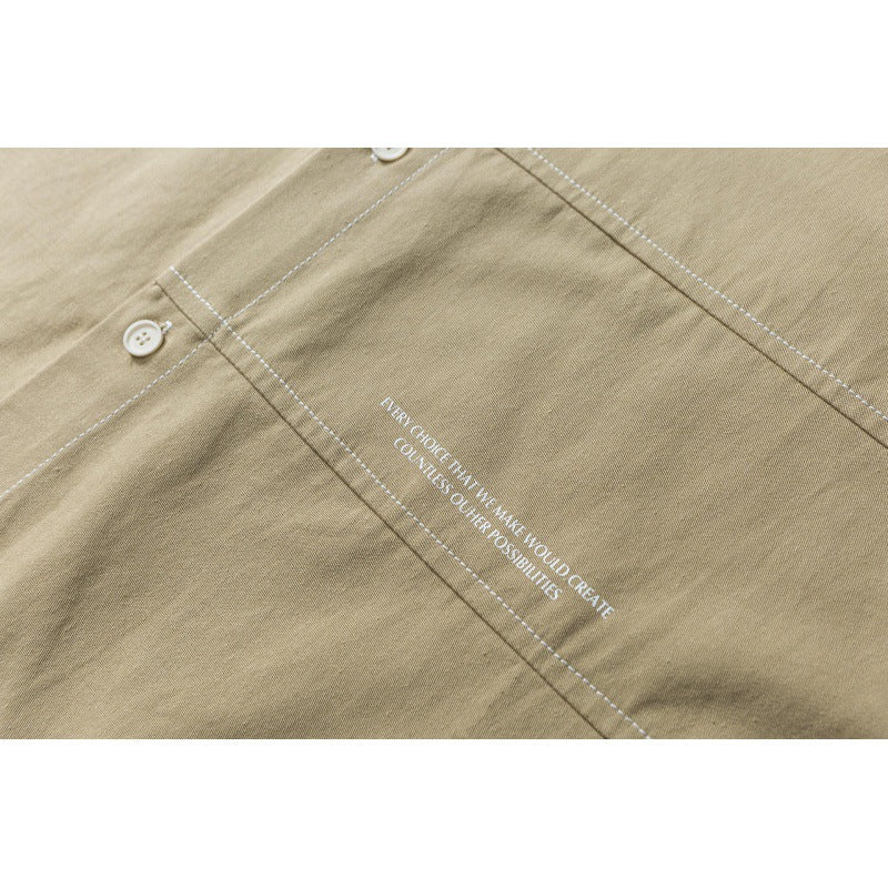 Herren Oversize-Überhemdjacke aus Canvas mit Kappnähten und aufgesetzten Taschen Shop Nory