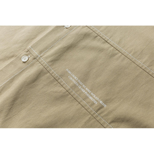 Herren Oversize-Überhemdjacke aus Canvas mit Kappnähten und aufgesetzten Taschen Shop Nory
