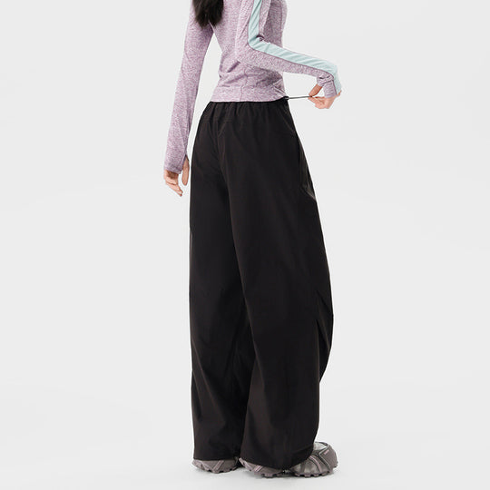 Damen weite technische Cargohose mit Kordelzugbund Shop Nory