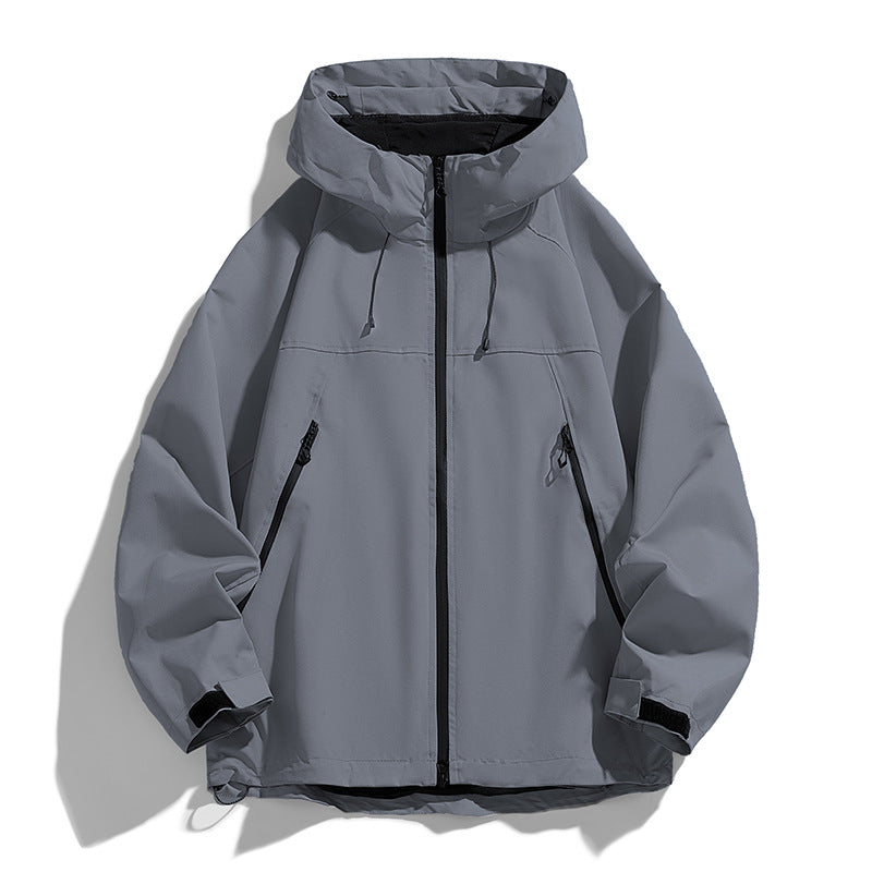 Herren Technische Kapuzen-Utilityjacke mit Kontrastpaneelen und wasserabweisender Membran Shop Nory