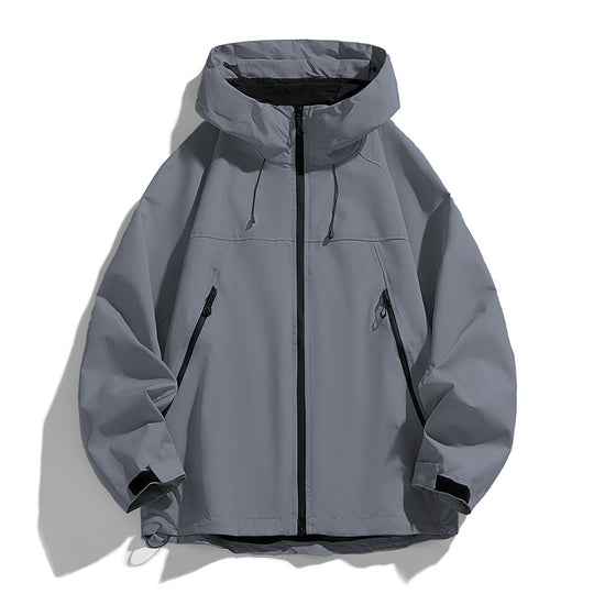 Herren Technische Kapuzen-Utilityjacke mit Kontrastpaneelen und wasserabweisender Membran Shop Nory