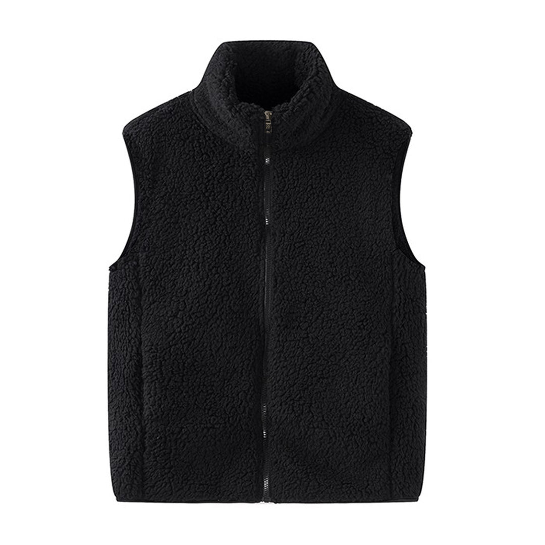 Damen Ärmellose Sherpa-Fleece-Weste mit hohem Stehkragen und Reißverschluss Shop Nory