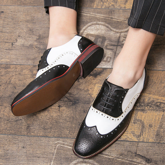 Damen elegante Brogues aus hochwertigen Leder mit klassischem Design