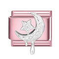 Mond- und Stern-Charm Für Modulare Armbänder mit Tropfen-Detail