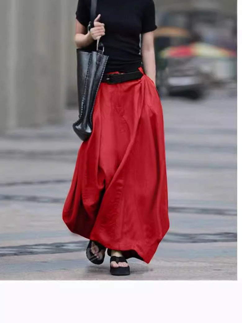 Damen Maxirock mit fließendem Schnitt und elegantem Fall Shopnory