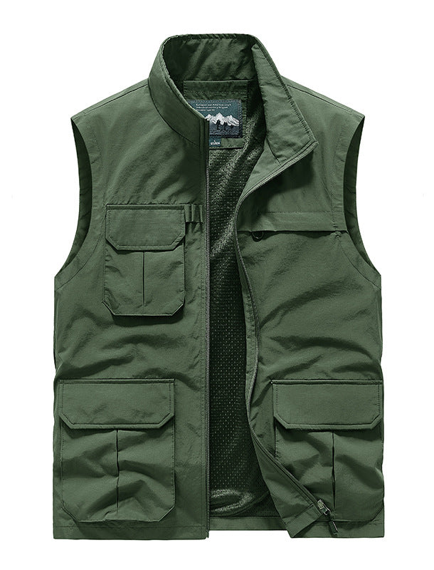 Herren Leichte Reise-Utility-Weste mit Mesh-Innenfutter und Mehrfachtaschen Shop Nory