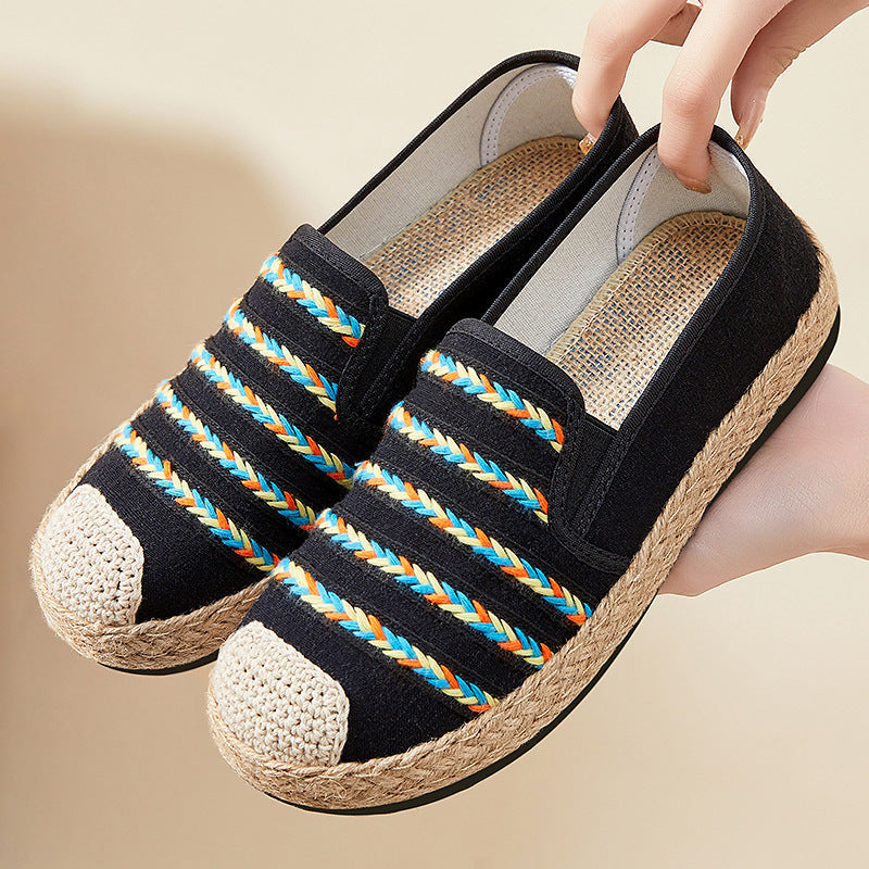 Damen Bequeme und modische Espadrilles mit flexibler Gummisohle