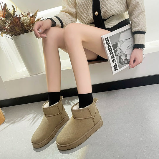 Damen Gefütterte Kurz‑Boots mit Teddyfutter, Slip‑On‑Design und profilierter Gummisohle Shop Nory