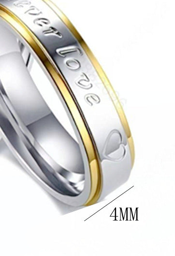 Damen Ring mit eingravierter Botschaft und edler zweifarbiger Oberfläche Shop Nory