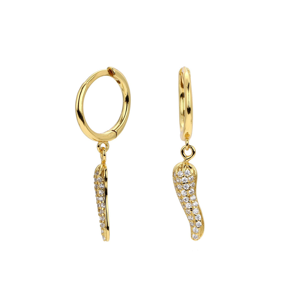 Damen Ohrringe mit funkelnden Zirkonakzenten in elegantem Tropfen-Design Shop Nory