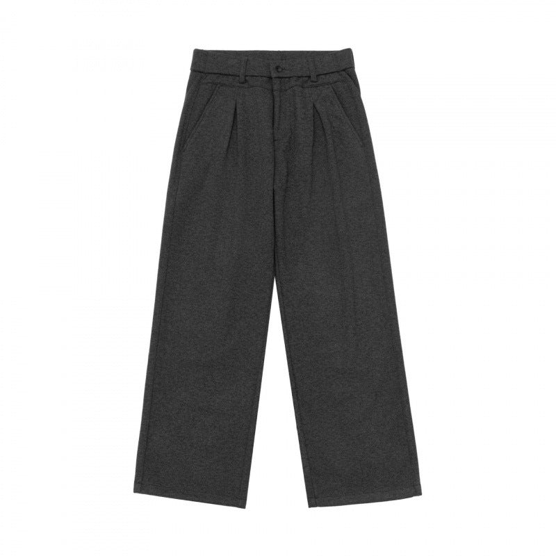 Damen Weite Bundfaltenhose mit hohem Bund und geradem Bein Shop Nory