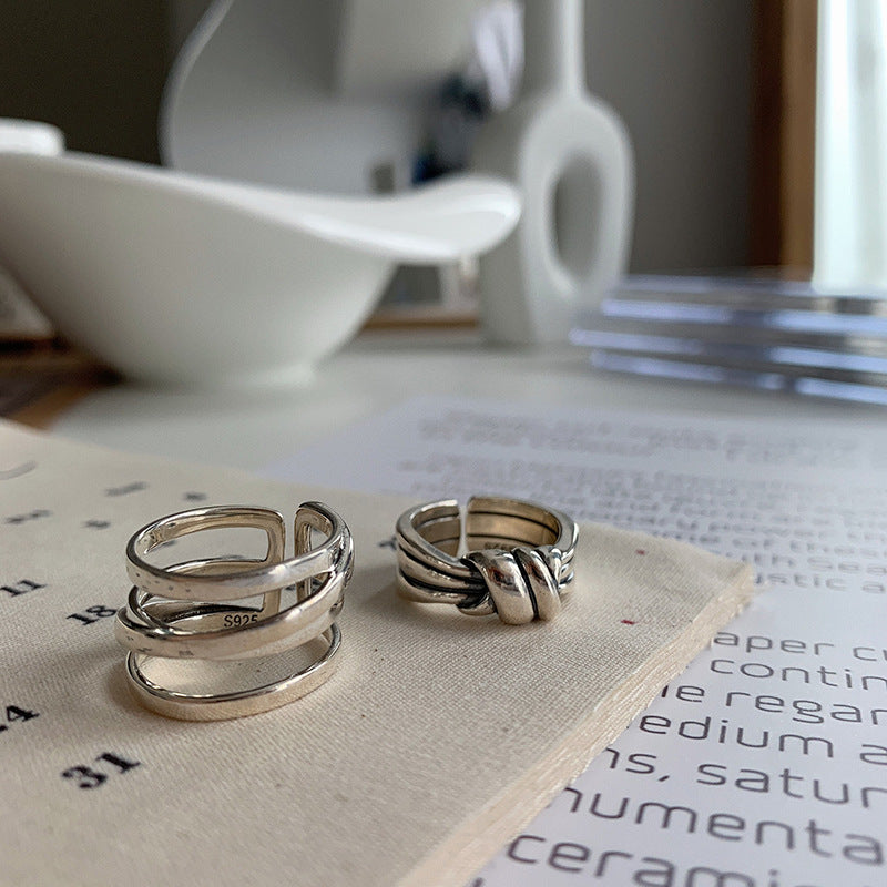 Damen Schlichtes und modernes Ring-Set Shop Nory