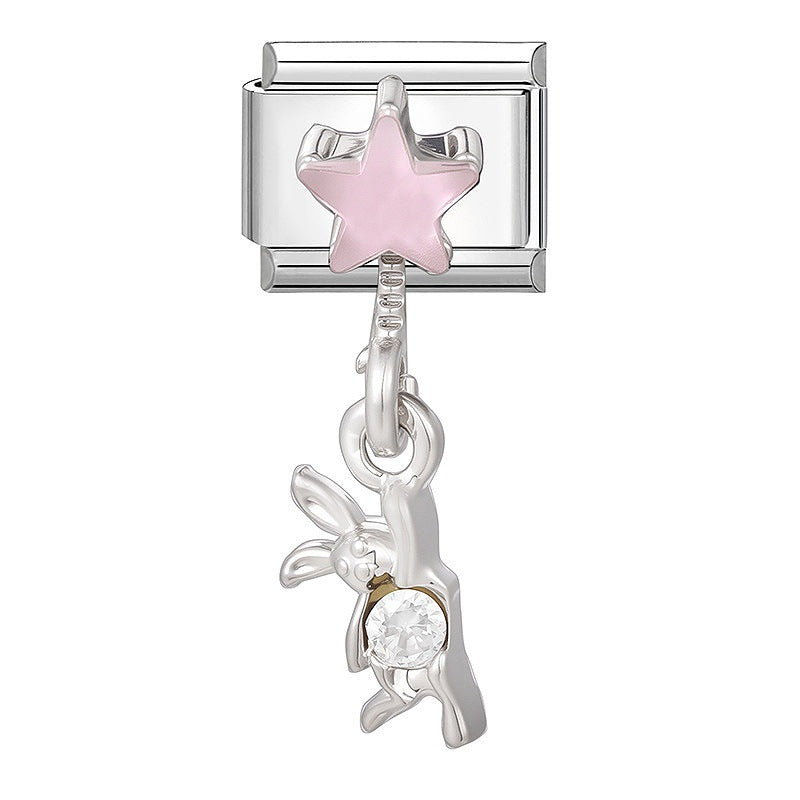 Zarte Schmetterling Charm-Link-Anhänger Aus Hochwertigem Edelstahl mit Kristallakzent
