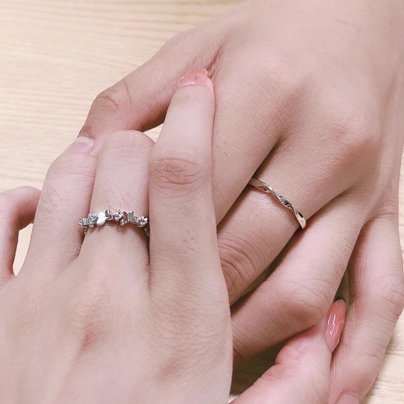 Damen zarter geschwungener Ring aus hochwertigem Silber Shop Nory