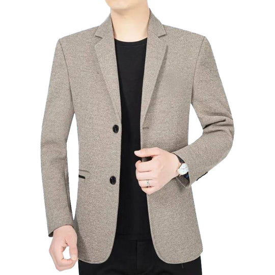 Herren Slim-Fit Sakko mit dezentem Logo und StrukturgewShop Norye Shop Nory