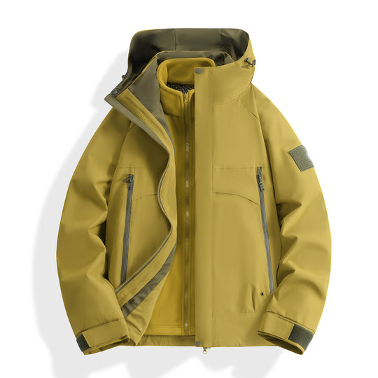 Damen wasserdichter modularer Parka mit abnehmbarer Fleece-Innenjacke und technischer Kapuze Shop Nory