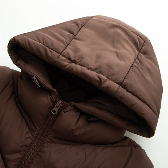 Damen Hybrid-Steppjacke mit Wattierung, Kapuze und elastischen Ärmel-Einsätzen Shop Nory