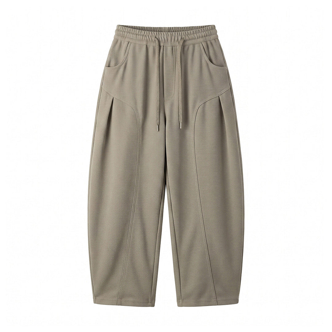 Damen Relaxed-Cropped Jogpant mit Tunnelzug, seitlichen Falten und Eingrifftaschen Shop Nory