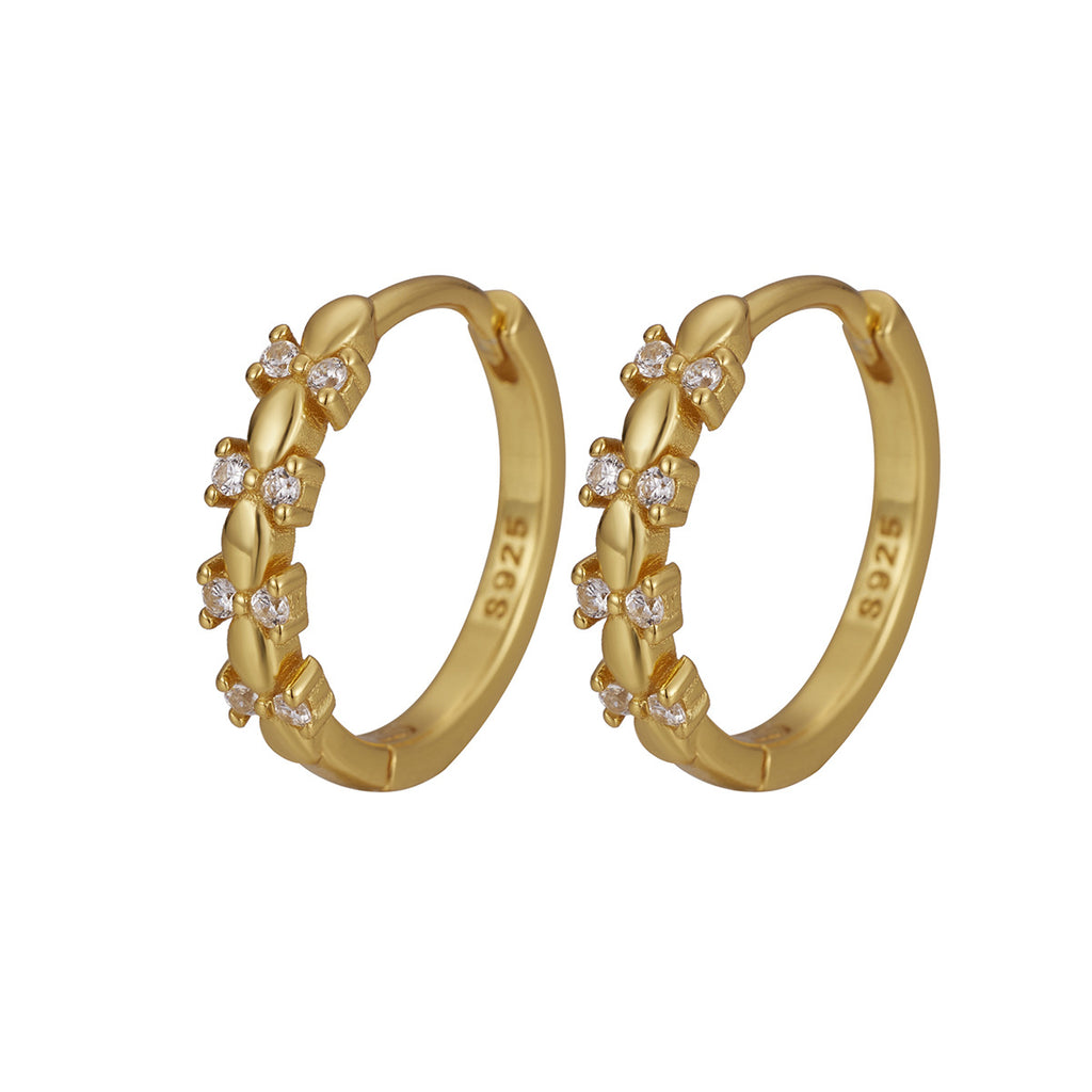 Damen Ohrstecker mit glitzernden Zirkonia und edlem Design Shop Nory