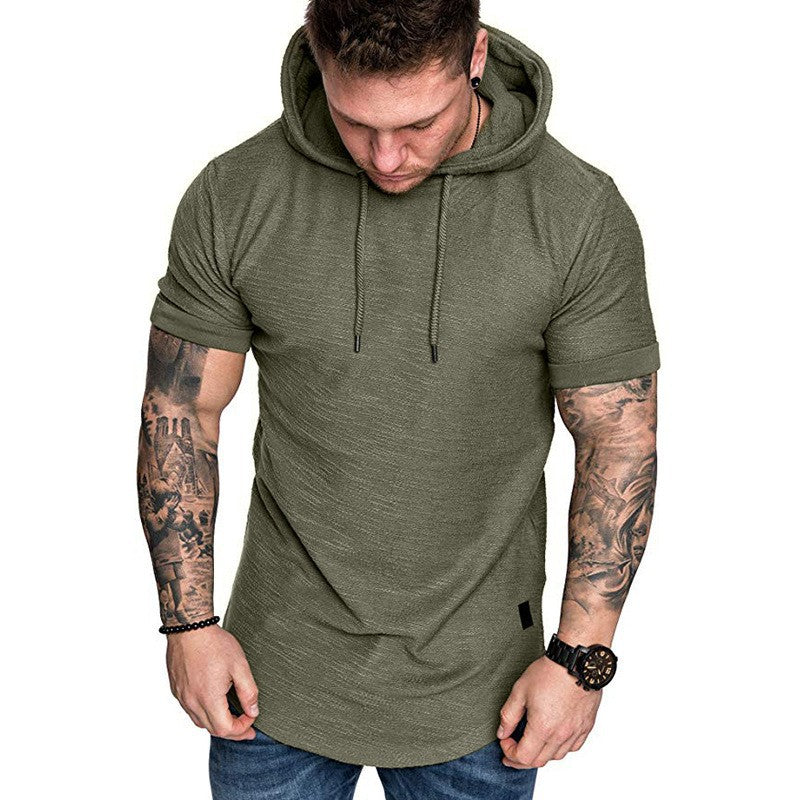 Herren Kapuzen-T-Shirt mit strukturiertem Design und lässigem Schnitt Shopnory