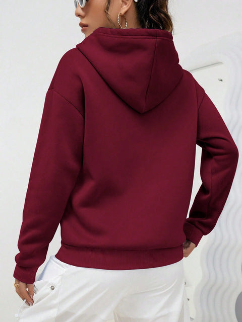 Damen nan oversized Kapuzenpulloverkleid mit Kängurutasche, verlängerter Silhouette und weichem French-Terry Shop Nory