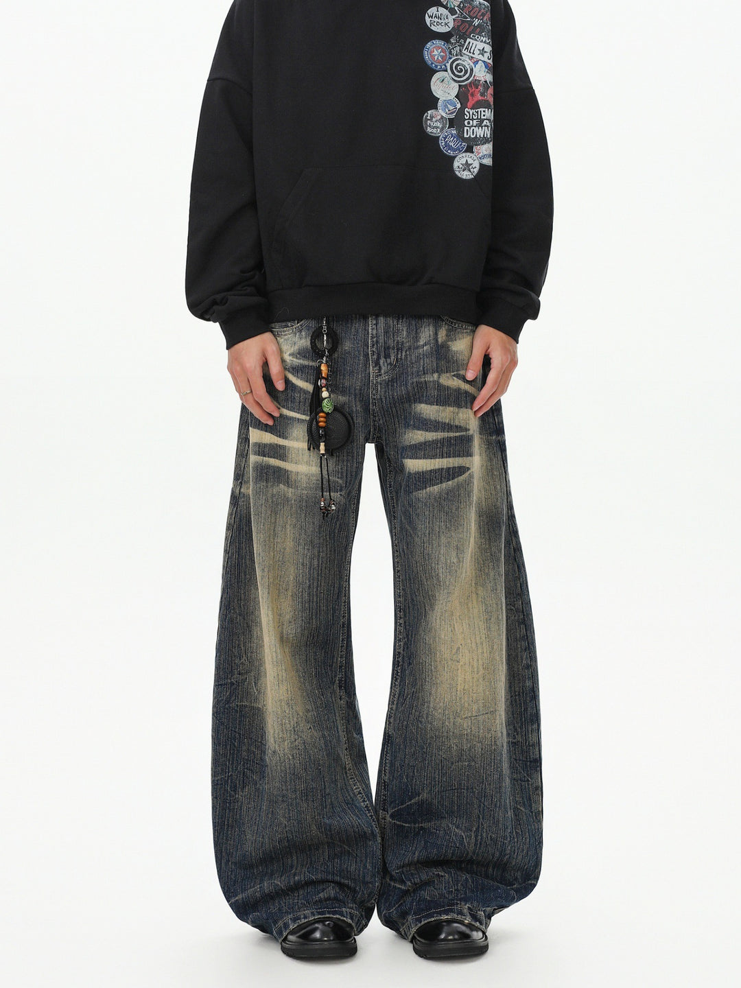 Herren Lässige Ultra-Baggy Jeans Shop Nory