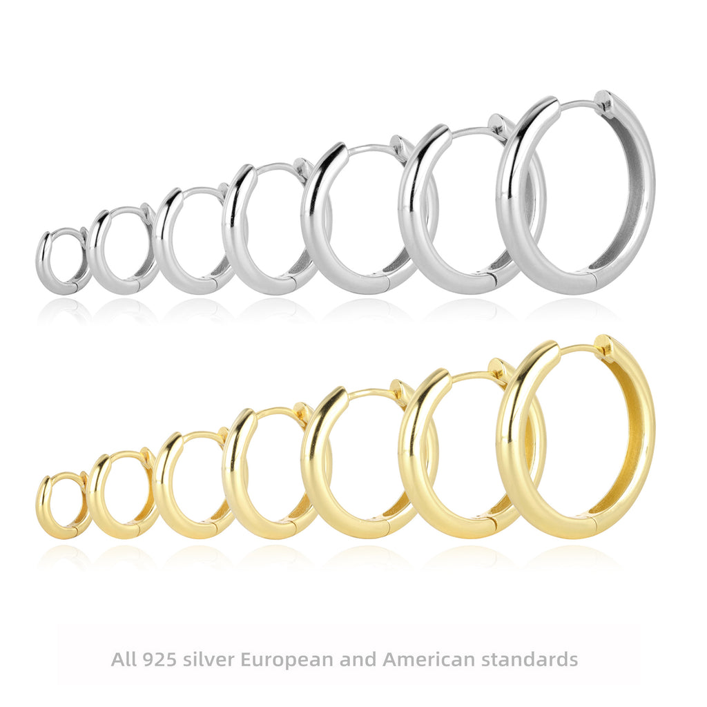 Damen Creolen in elegantem, modernem Design aus hochwertigem 925 Sterling Silber Shop Nory