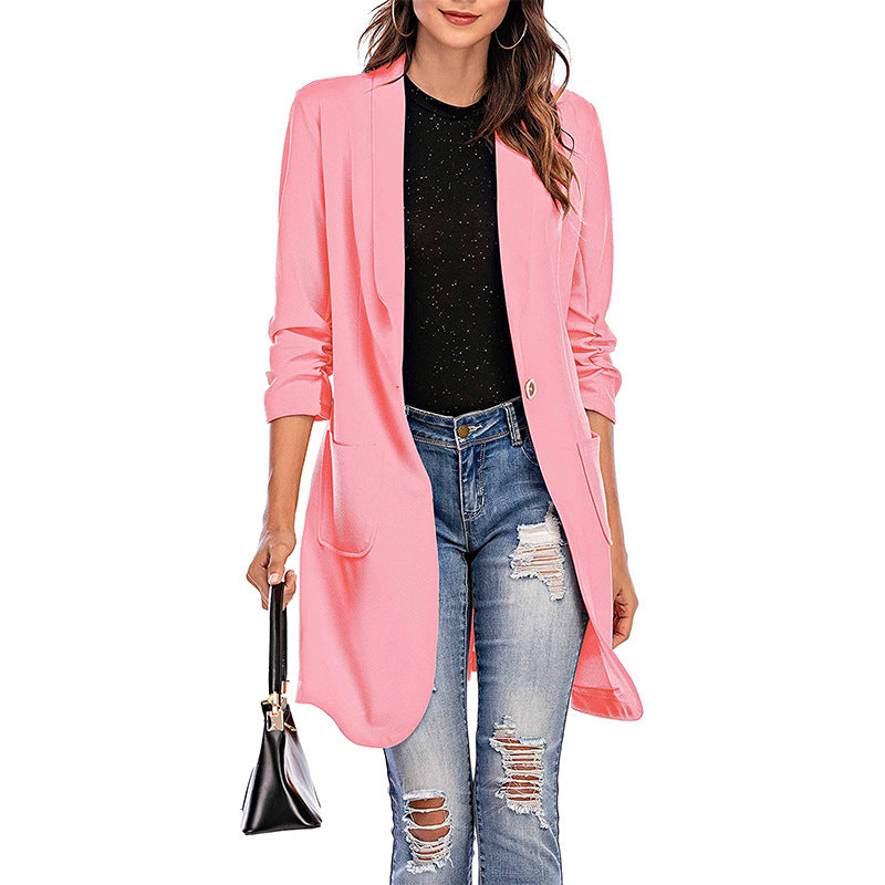 Damen Stretchiger Blazer mit modernem Schnitt und Taschen