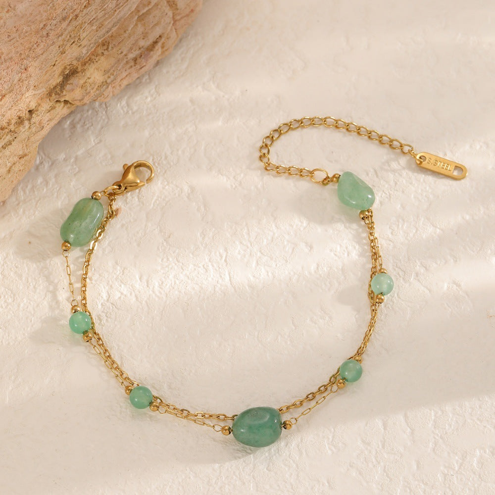 Damen Glücksblatt-Armband aus hochwertigem Edelstahl Shop Nory