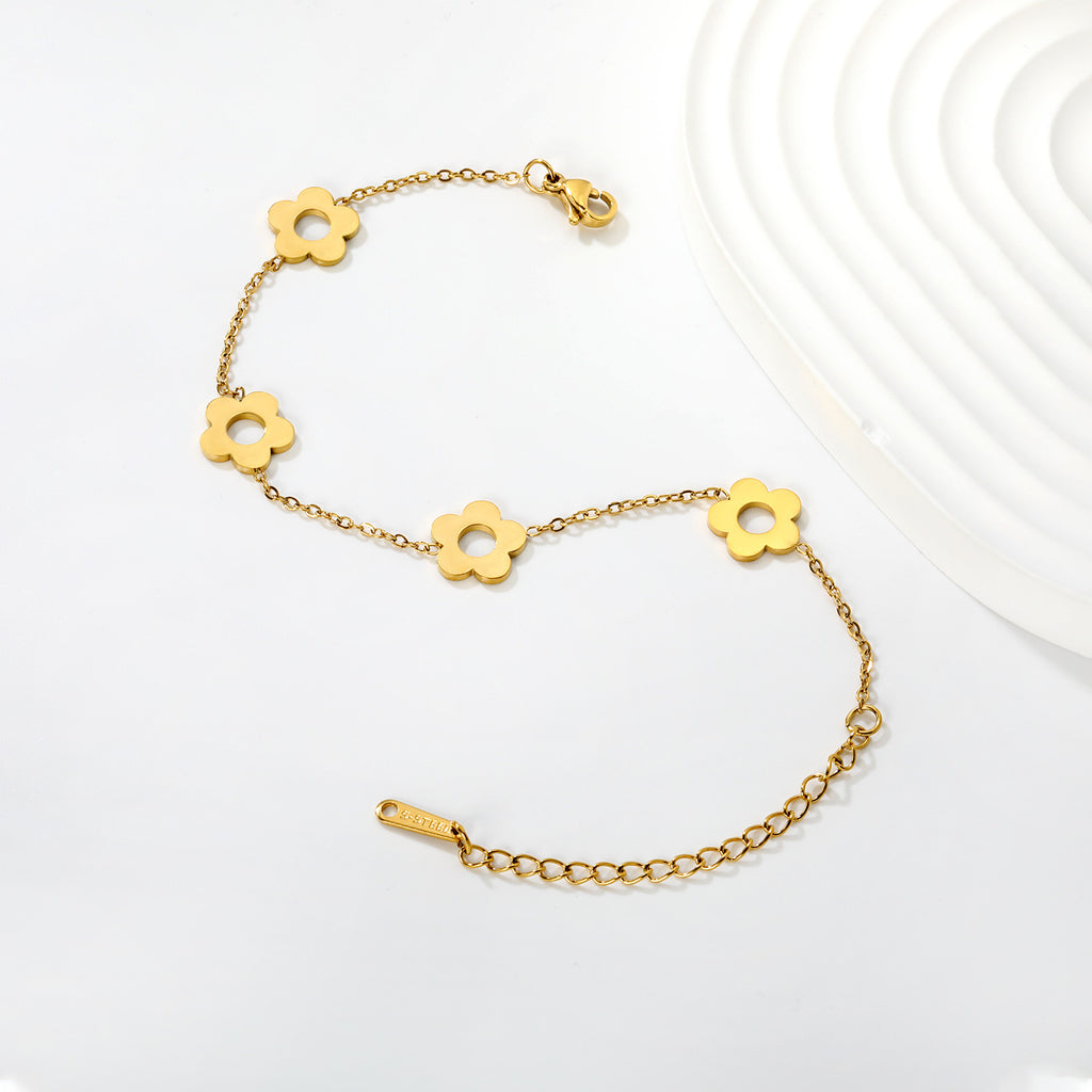 Damen Armband mit filigranen Blumenmotiven Shop Nory