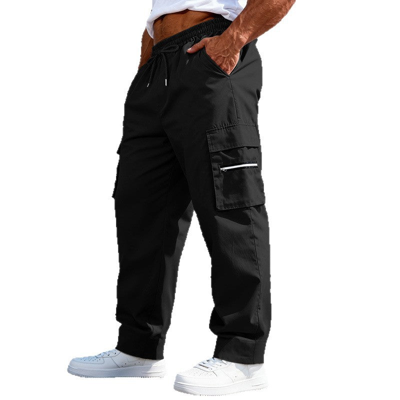 Herren Cargo-Freizeithose mit elastischem Bund, Tunnelzug & Zip-Taschen Shop Nory